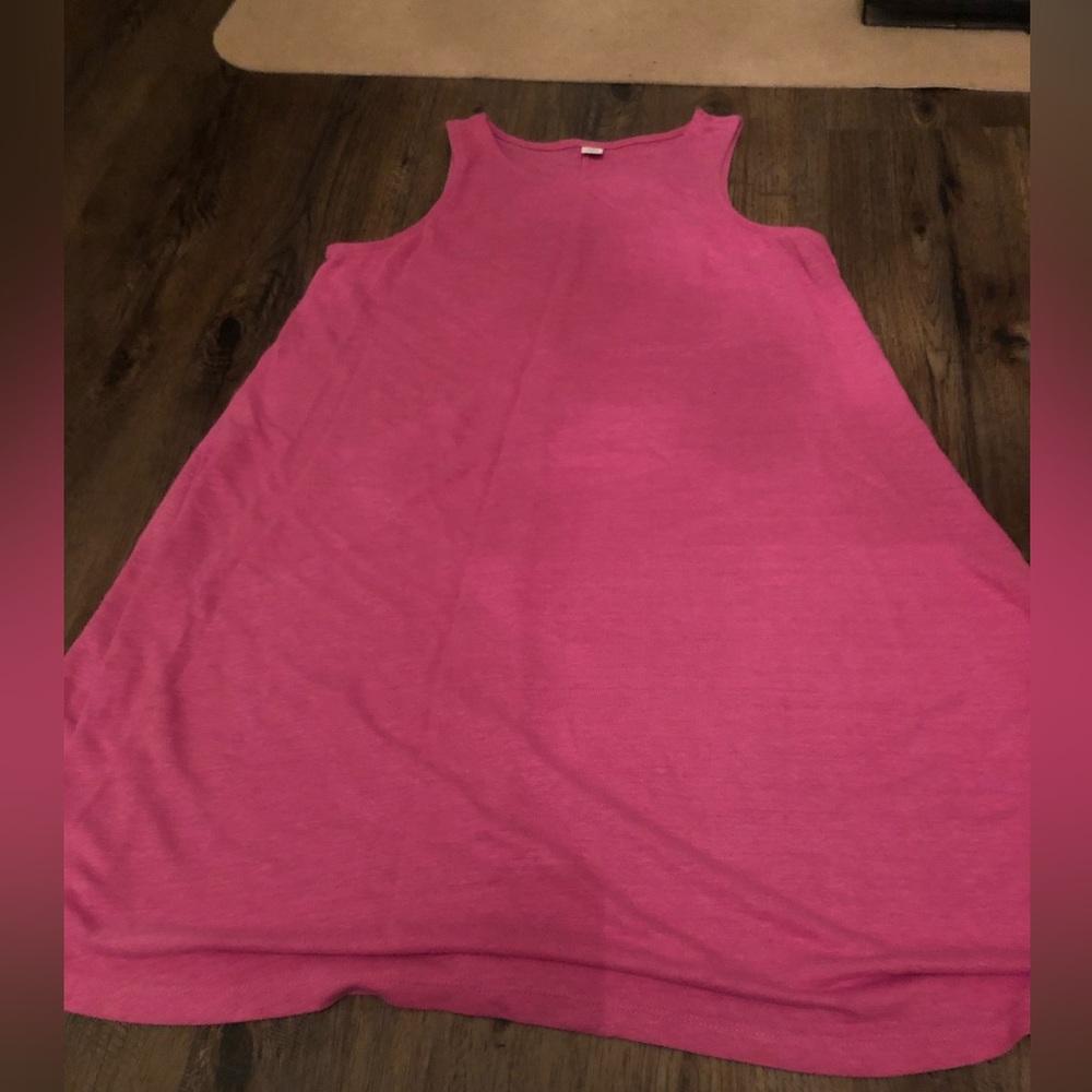 Bright pink tank dress